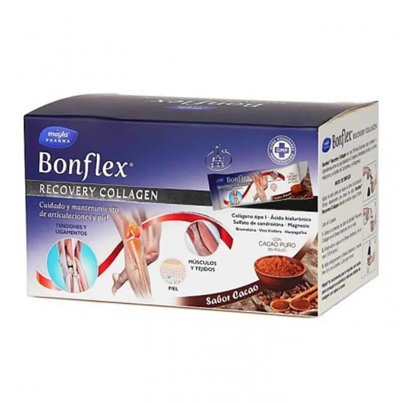Máyla Pharma Bonflex Recuperação Colagénio Cacau 30 Sticks