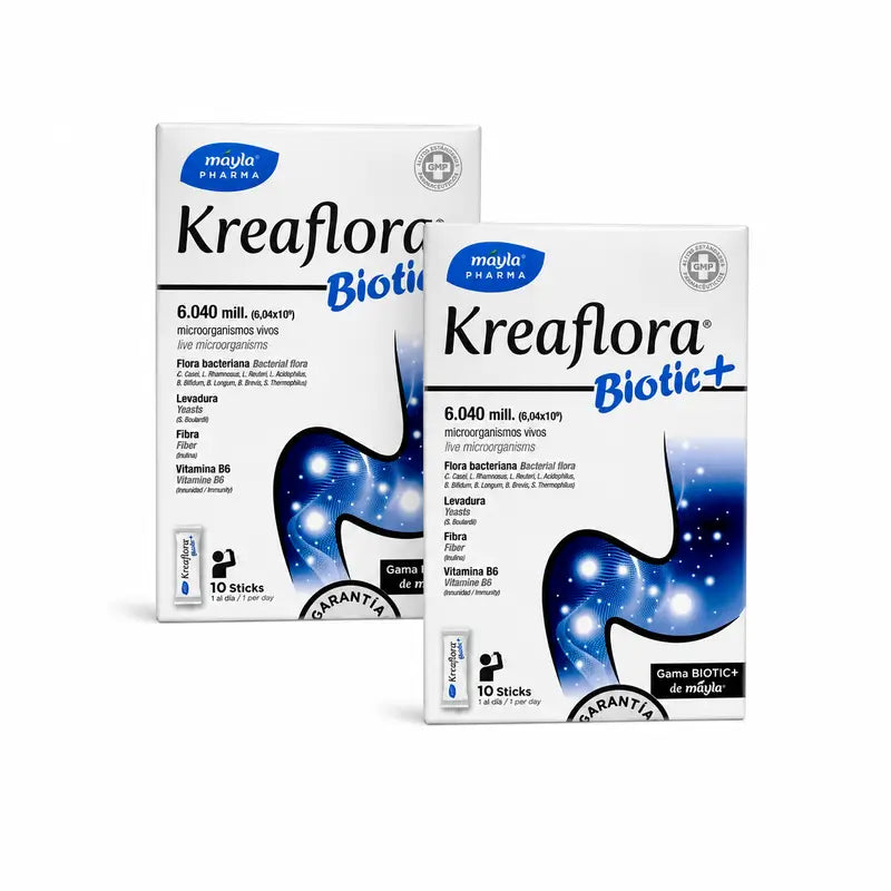 Máyla Pharma Kreaflora Biotic+ Embalagem 2 x 10 sticks