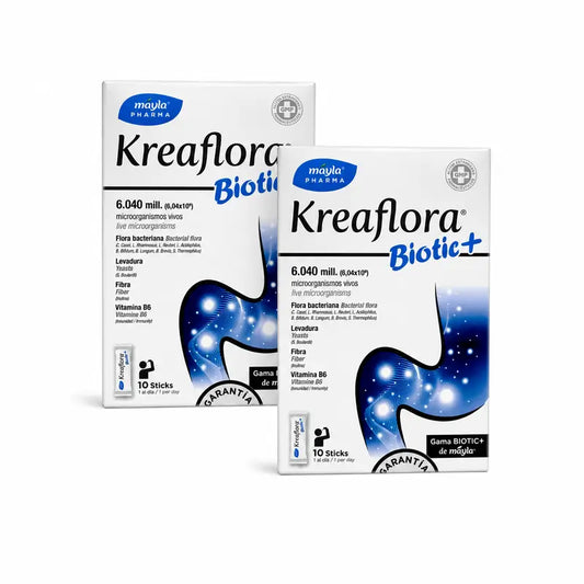 Máyla Pharma Kreaflora Biotic+ Embalagem 2 x 10 sticks