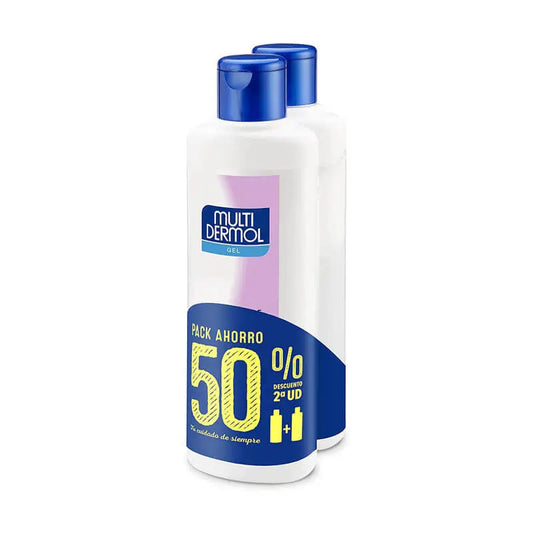 Gel de duche Multidermol 750 ml 2Ud 50%.