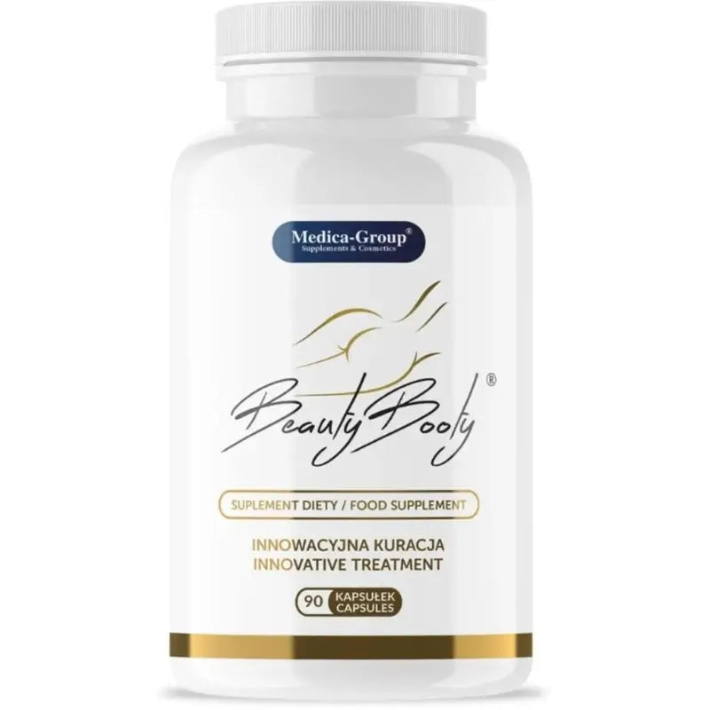 Medica Group Beautybooty Suplemento alimentar natural para a firmeza das nádegas e para o cuidado da pele, 90 cápsulas
