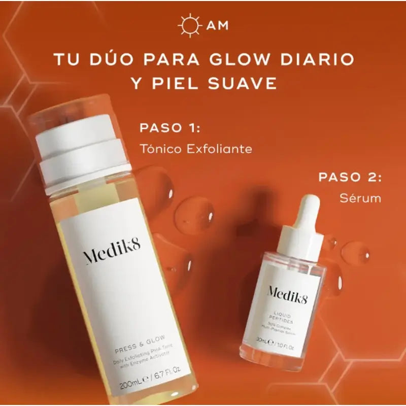 Medik8 Luminous Lift Press Glow 200 ml + Peptídeos Líquidos 30 ml