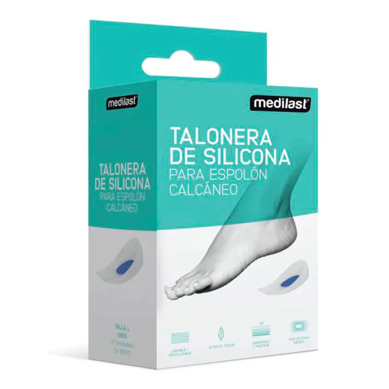Calcanhar de silicone Medilast Tamanho Calcanhar de silicone Slast Tamanho S