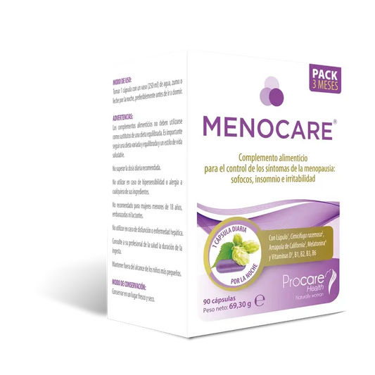 Menocare 3 Month Pack, 90 cápsulas