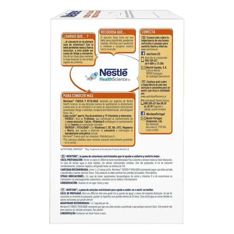 Meritene Strength & Vitality Café Descafeinado Formato Económico, 30 saquetas