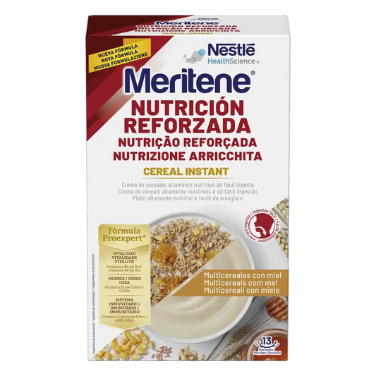 Meritene Cereal Creme Instantâneo de 8 Cereais com Mel, 520 gramas