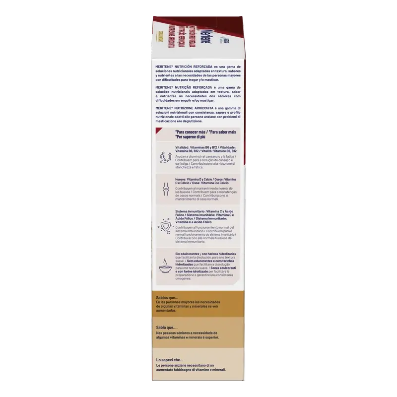 Meritene Cereal Creme Instantâneo de 8 Cereais com Mel, 520 gramas