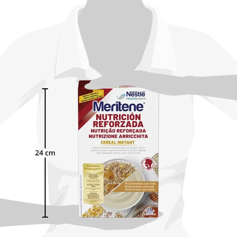 Meritene Cereal Creme Instantâneo de 8 Cereais com Mel, 520 gramas