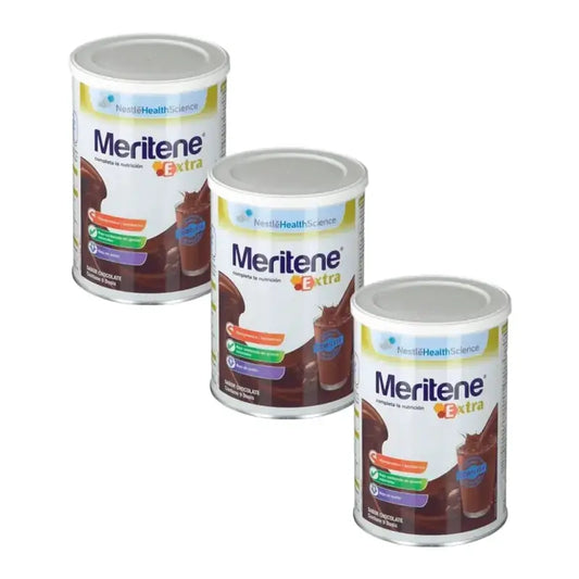 Meritene Extra Milkshake Sabor Chocolate, 3X450 Gr