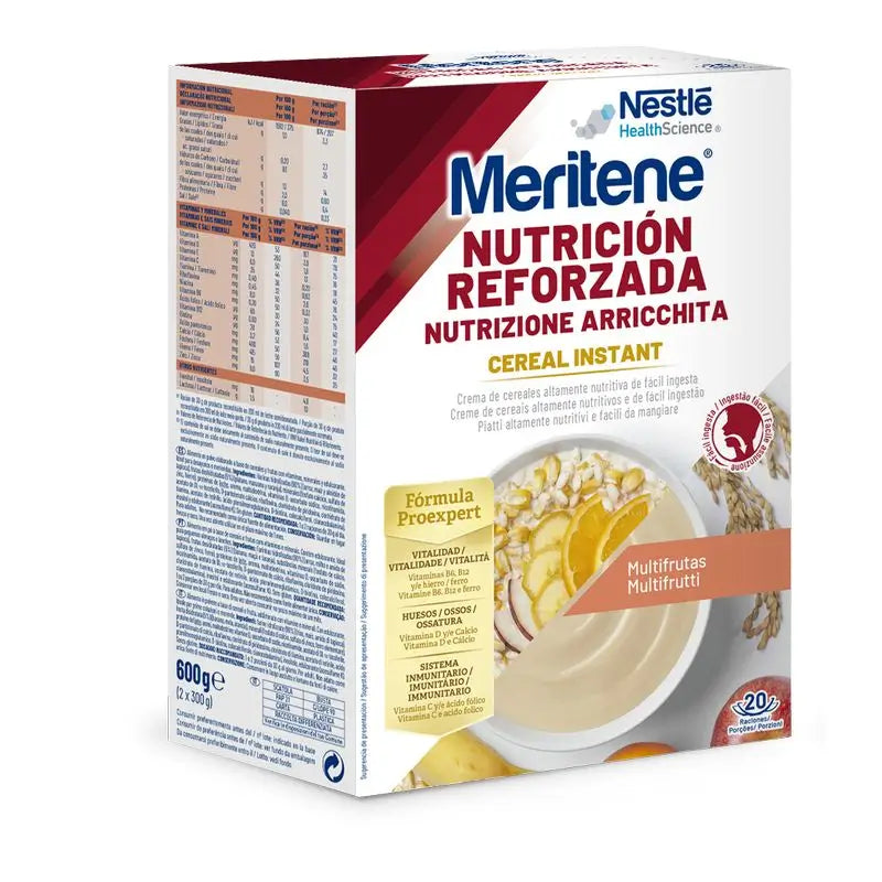 MERITENE CEREAL CREAM CEREAL CEREAL MULTIFRUTOS 2 UNIDADES X 300 GR
