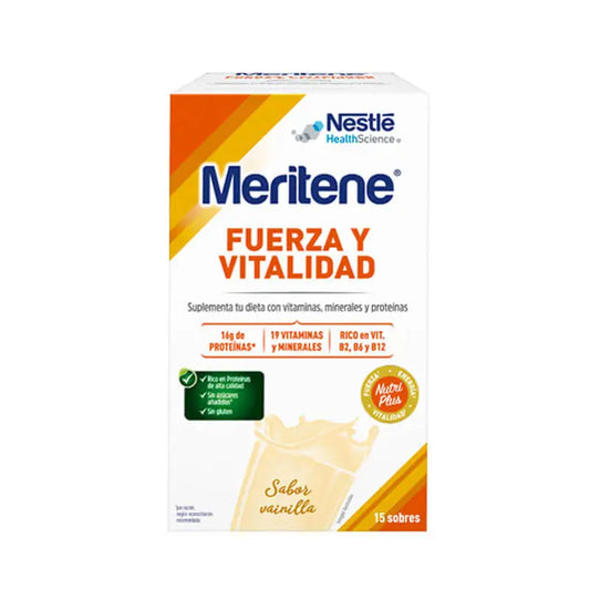 Meritene Strength and Vitality Baunilha, 15 saquetas