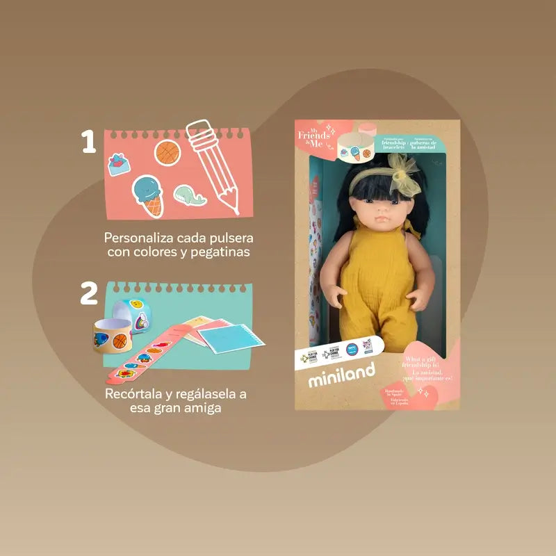 Boneca Asiática Miniland 38 Cm Meus Amigos e Eu