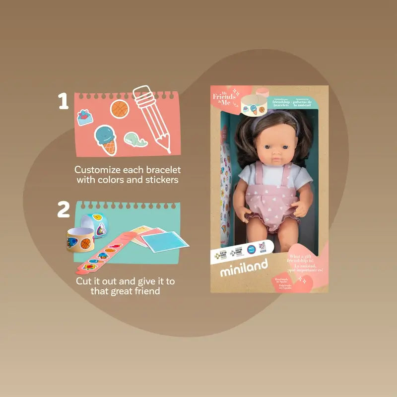 Boneca Miniland Chestnut 38 Cm Meus Amigos e Eu