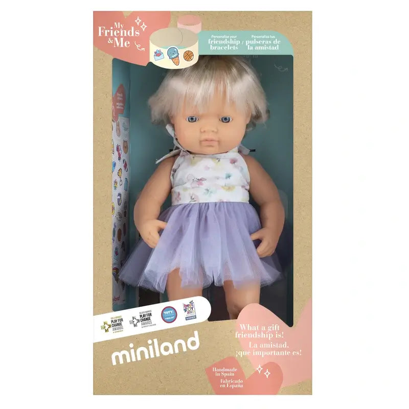 Boneca Miniland com Implante Coclear 38 Cm Meus Amigos e Eu