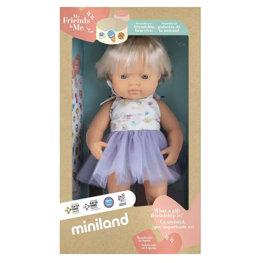 Boneca Miniland com Implante Coclear 38 Cm Meus Amigos e Eu