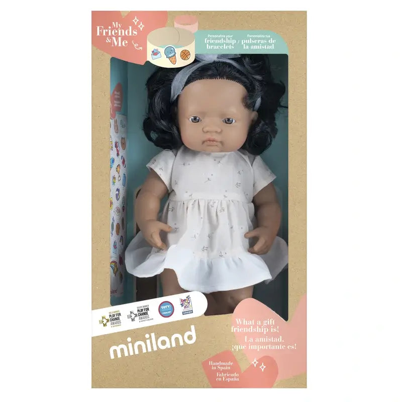 Boneca Latina Miniland 38 Cm Meus Amigos e Eu