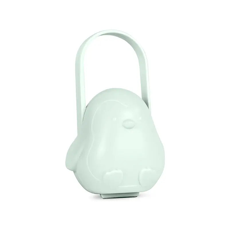 Porta-chupetas Miniland Penguin com pega Mint Penguin