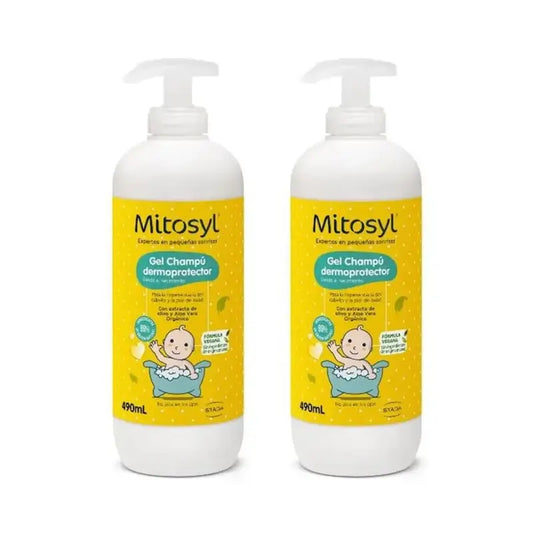 Mitosyl Baby Gel Champô Dermoprotetor, 2X490 Ml