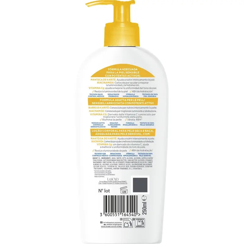 Mixa Niacinamide Bright Body Lotion , 250 ml