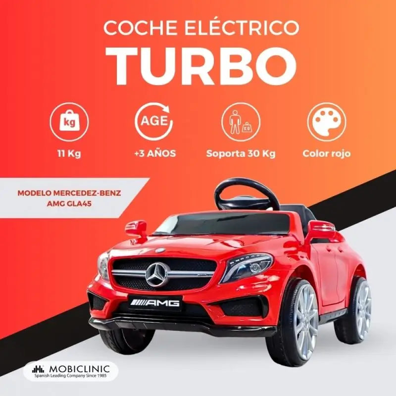 Mobiclinic Carro Elétrico Turbo Vermelho