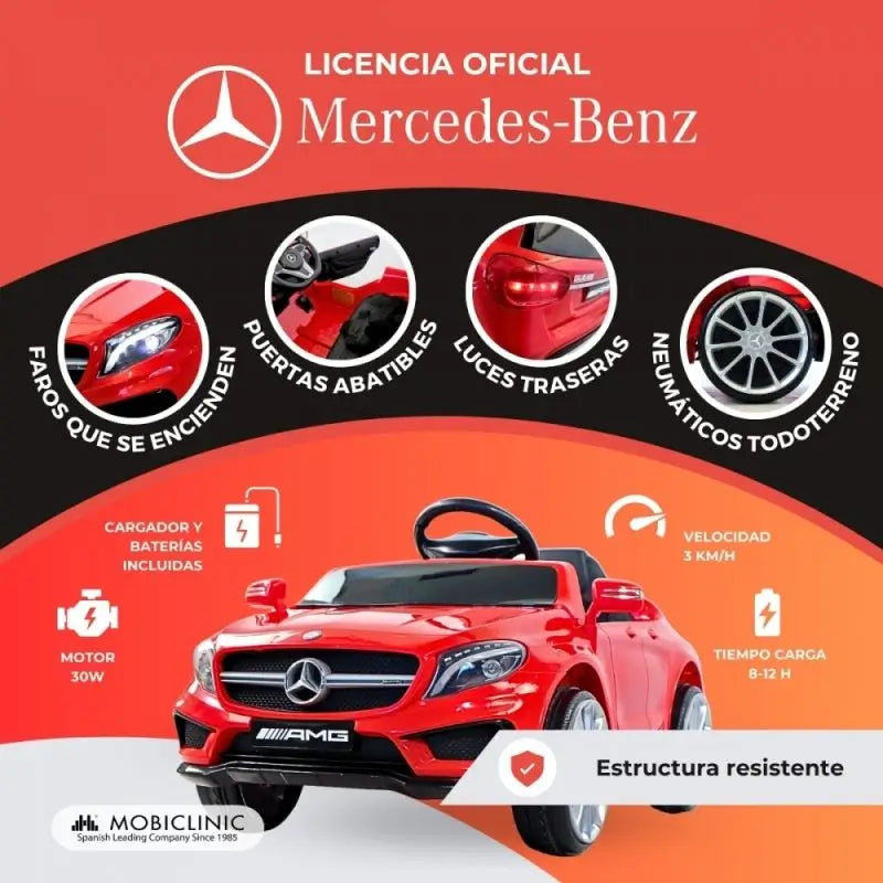 Mobiclinic Carro Elétrico Turbo Vermelho
