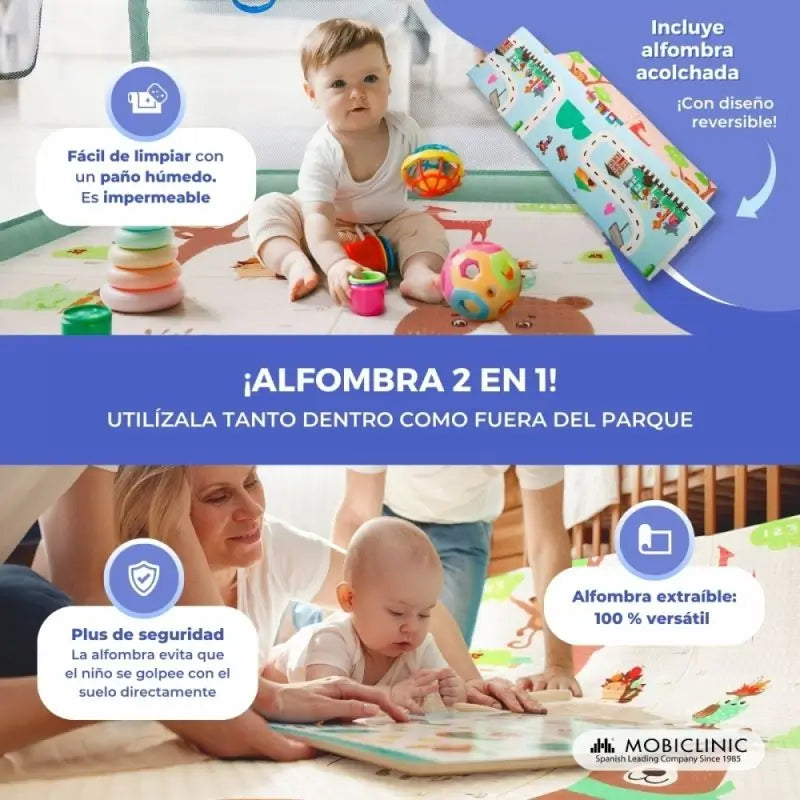 Mobiclinic Happyland Parque infantil desdobrável verde