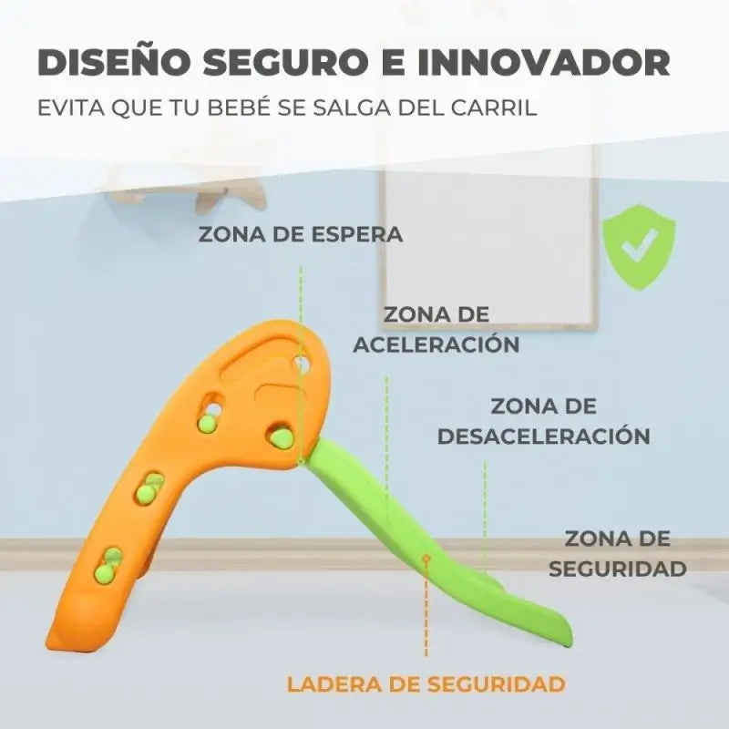 Mobiclinic Escorrega dobrável para crianças Dino XL Verde