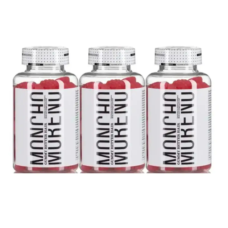 Moncho Moreno Gummys Better Hair, Embalagem 3 x 60 unidades
