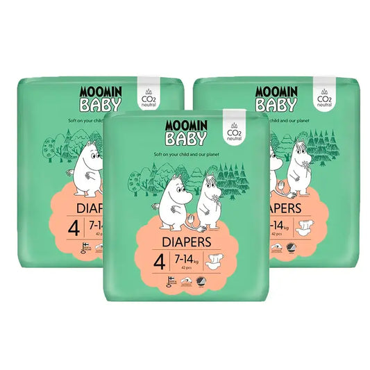 Fraldas para bebés Moomin Tamanho 4 , 3 x 42 unidades