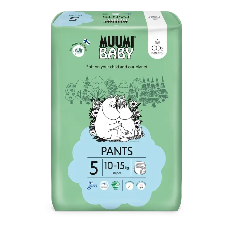 Moomin Baby Training Nappies Tamanho 5 , 38 peças