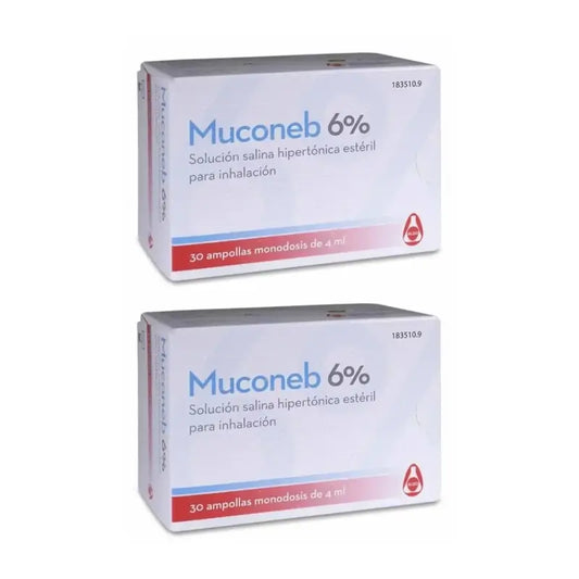 Muconeb 6% Solução salina, 2X30 Ampolas