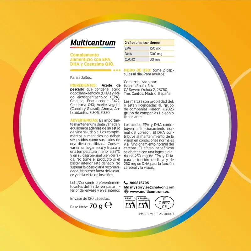 Multicentrum Boost Omega 3 , 120 comprimidos