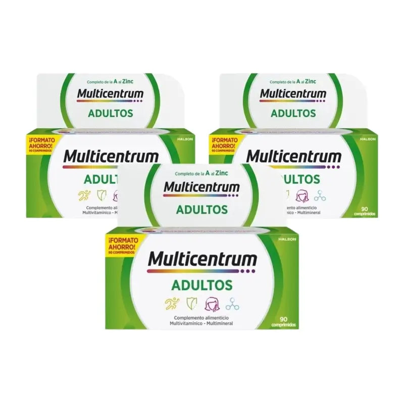 Multicentrum Multivitamin Food Supplement for Adults Pack 3 x 90 comprimidos
