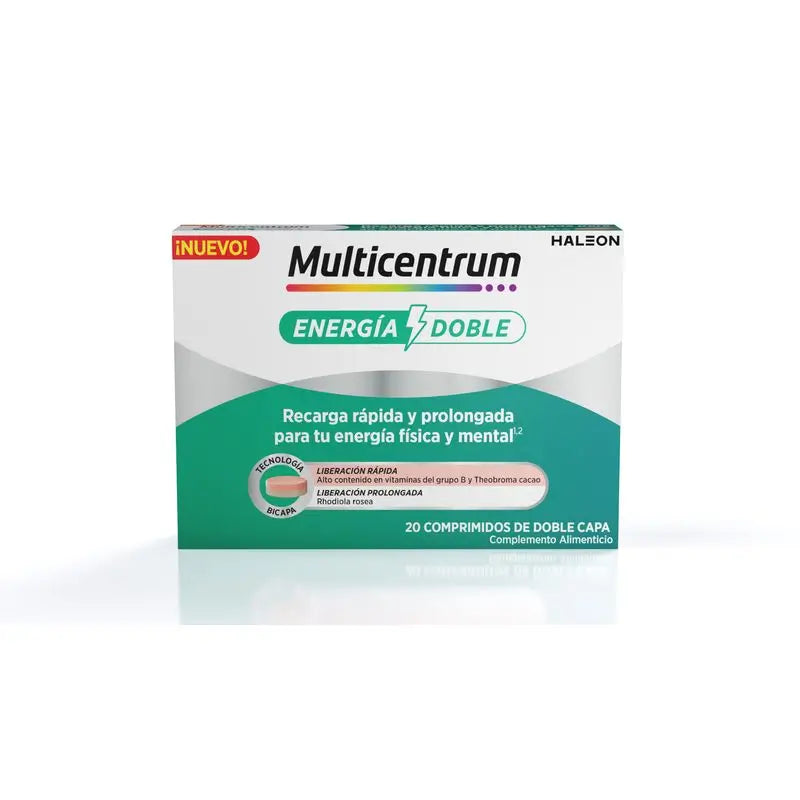 Multicentrum Energy Suplemento Alimentar Duplo, 20 comprimidos