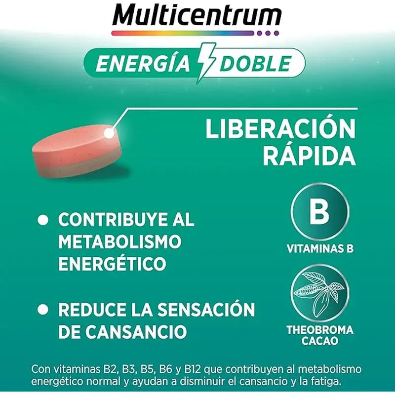 Multicentrum Energy Suplemento Alimentar Duplo, 20 comprimidos