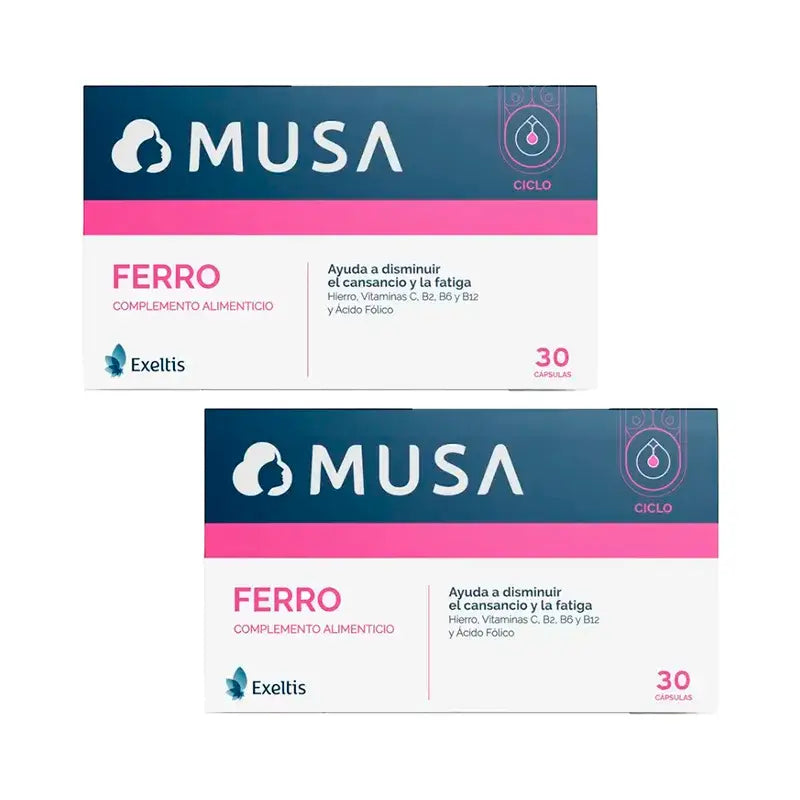 Musa Duplo Ferro Suplemento Alimentar , 2 x 30 cápsulas