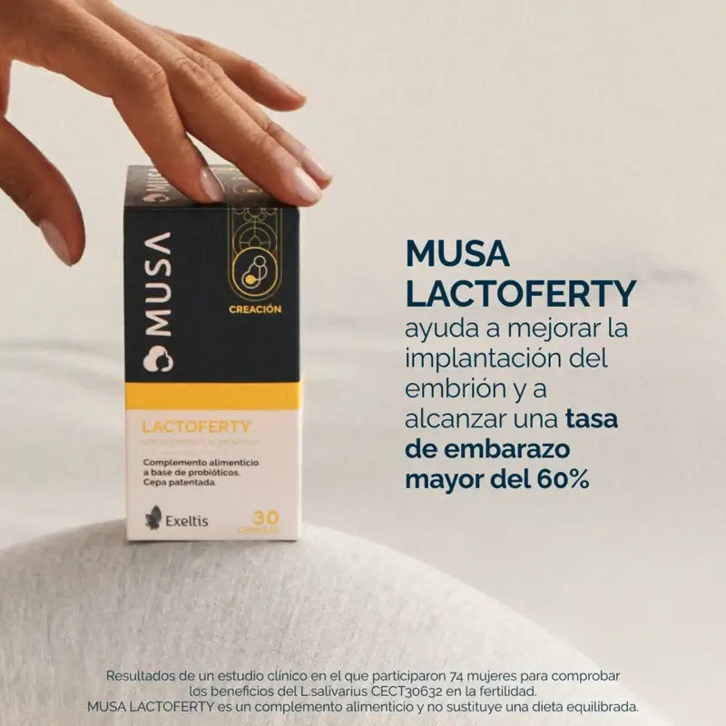Musa Duplo Lactoferty Probiótico Fertilidade , 2 x 30 cápsulas