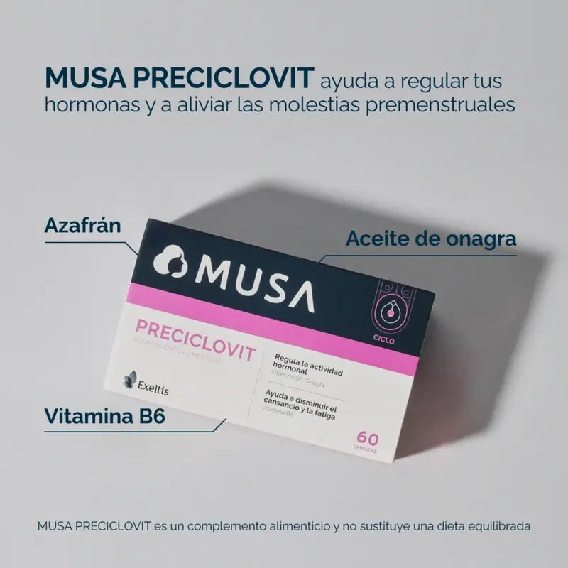 Musa Preciclovit Pré-menstrual, 60 cápsulas