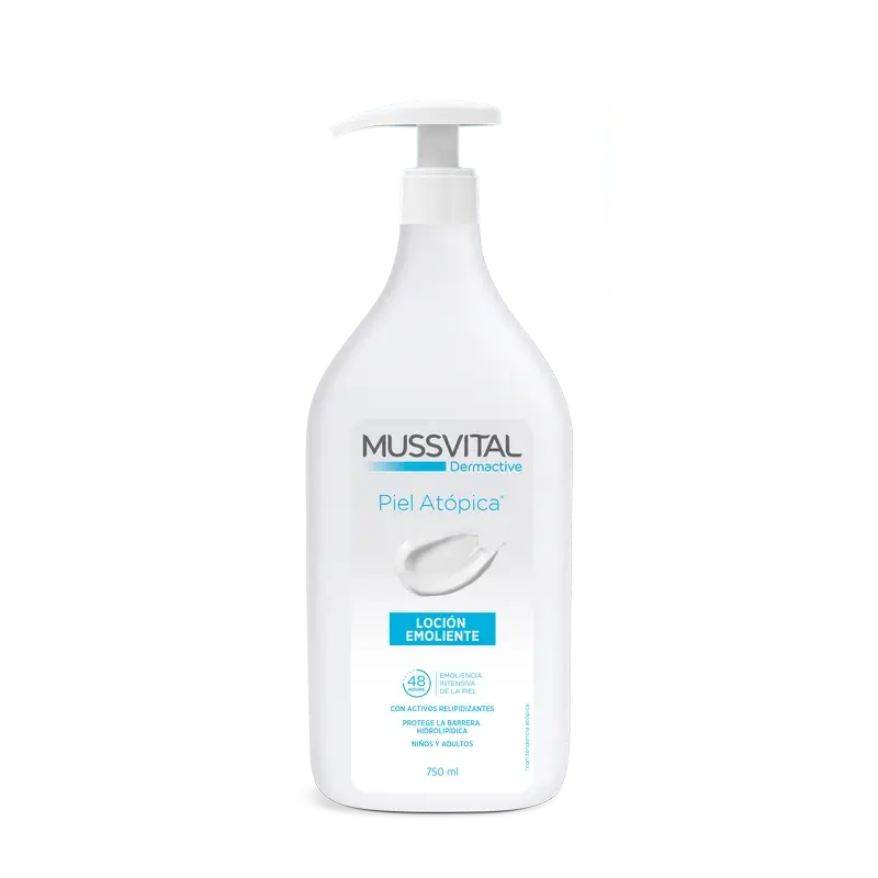 Mussvital Dermactive Loção Emoliente Pele Atópica , 750 ml