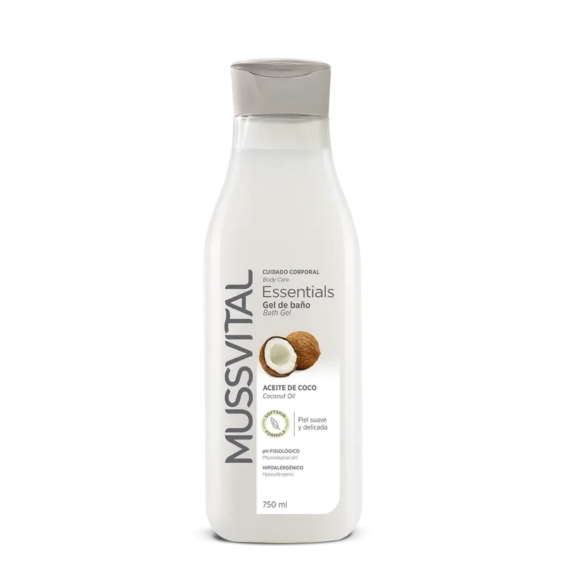 Mussvital Essentials Gel de Banho Óleo de Coco , 750 ml