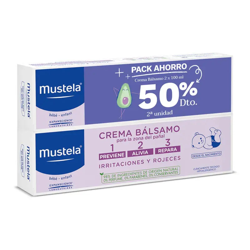 Mustela Duplo Creme Bálsamo 123, 2x100ml