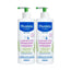 Linimento de higiene para bebés Mustela, embalagem 2 x 400 ml