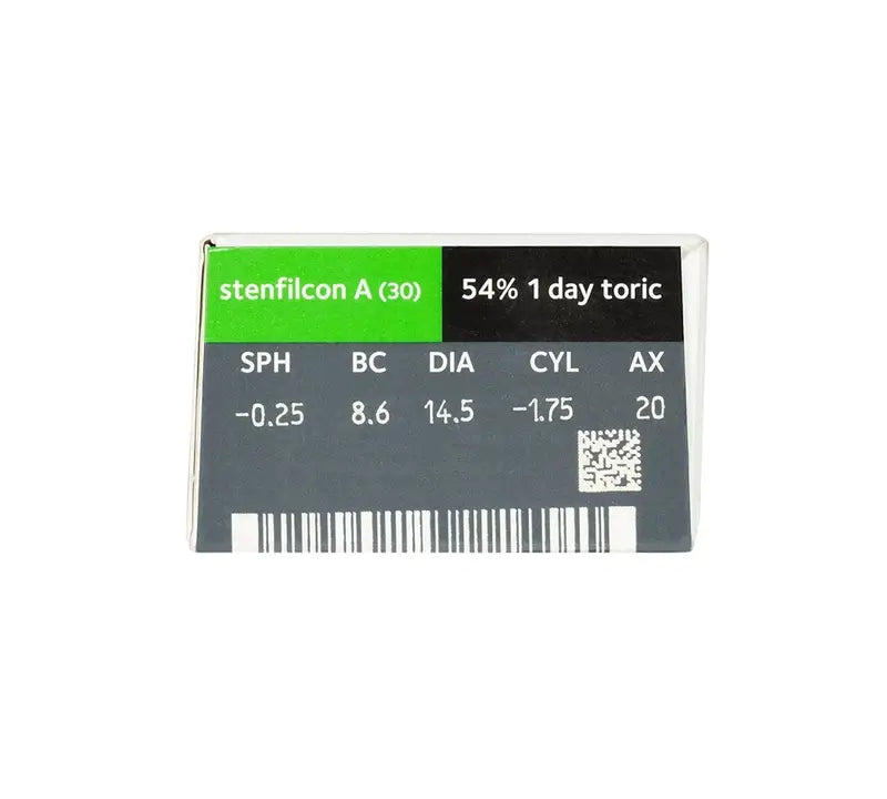 Myday Toric Daily Lenses, 30 unidades - +0.25, -1.25, 80, 8.6, 14.50