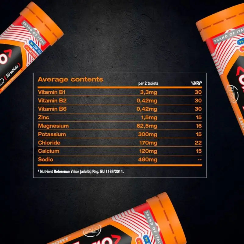Named Sport Vitamins & Minerals Isonam Energy Zero Orange , 1 caixa de 18 tubos x 20 comprimidos