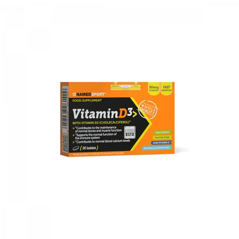 Named Sport Vitamins & Minerals Vitamina D3 , 1 caixa de 30 comprimidos