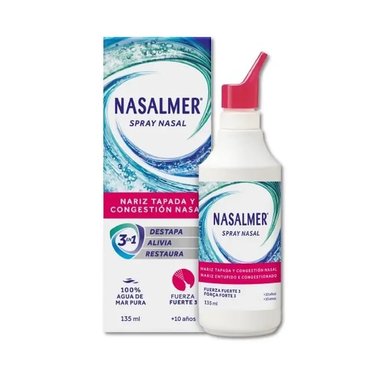 Nasalmer Forte, Descongestionamento Nasal e Limpeza Profunda, 135 ml Spray