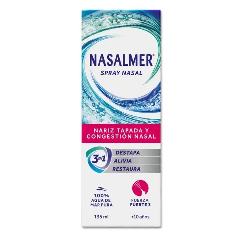 Nasalmer Forte, Descongestionamento Nasal e Limpeza Profunda, 135 ml Spray
