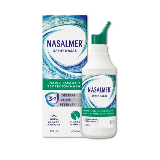 Nasalmer Força Média, Higiene e Alívio Nasal Diários, 135 ml de spray