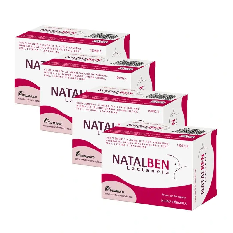 Natalben Lactation , 4 x 60 cápsulas