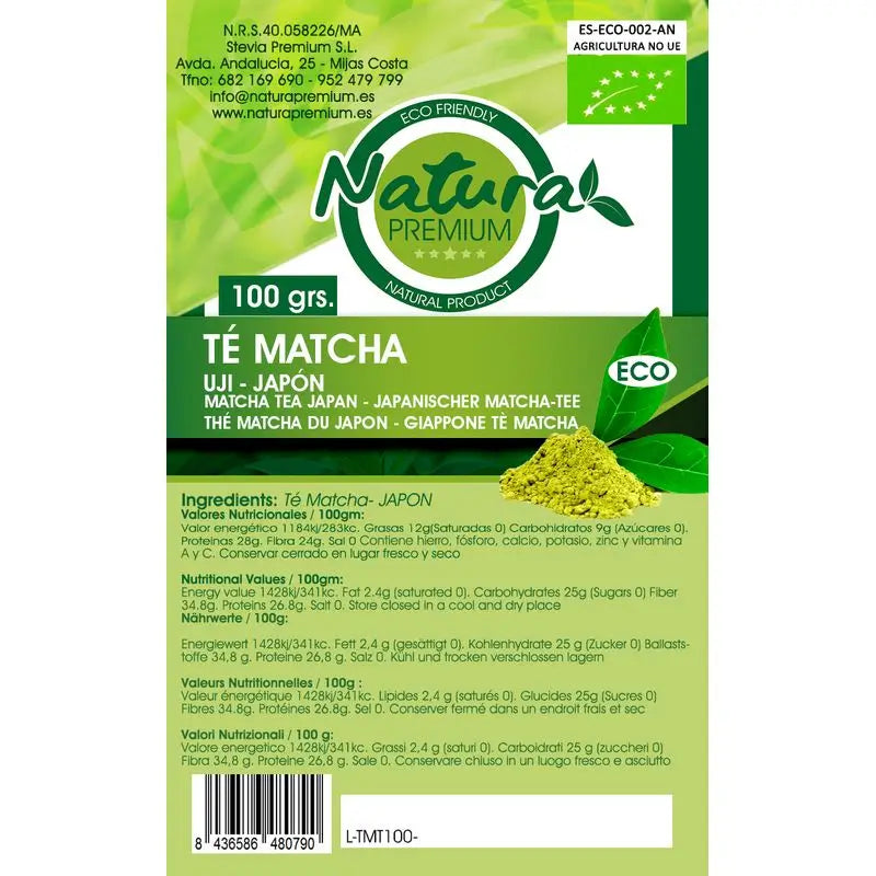 Chá Natura Premium Matcha Uji Bio , 30 g
